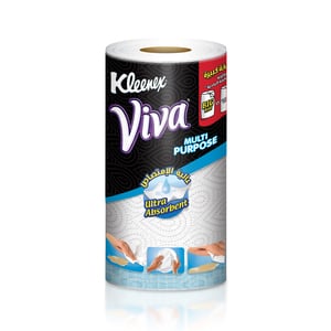 Kleenex Viva Multi Purpose Kitchen Tissue Paper Towel, 2ply, 90 Sheets 1 Roll