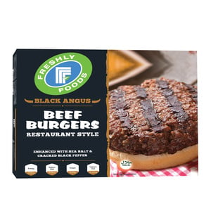 Freshly Foods Black Angus Beef Burgers 454 g