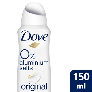 Dove Women Original 0% Aluminium Antiperspirant 150 ml