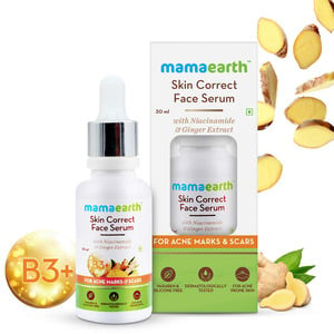 Mamaearth Skin Correct Face Serum with Niacinamide and Ginger Extract for Acne Marks & Scars 30 ml