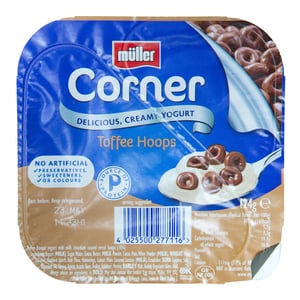 Muller Corner Yogurt Toffee Hoops 124 g