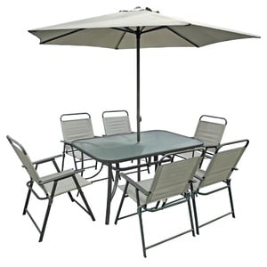 Desert Ranger Kingston Patio Table With Chair Set 6 Persons