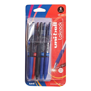 Uni-Ball Laknock Ballpoint Pen, 6 Pens, ‎MI-SN100M-06C