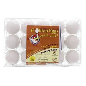 البيض الذهبي بني / أبيض 15 حبة
