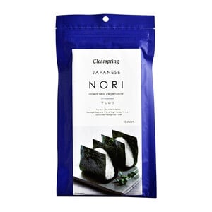 Clearspring Untoasted Japanese Nori 10 Sheets 25 g