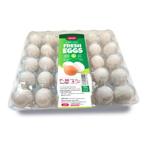 LuLu White Eggs Large 30 pcs
