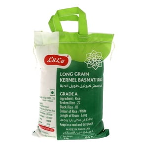 LuLu Long Grain Kernel Basmati Rice 3 kg